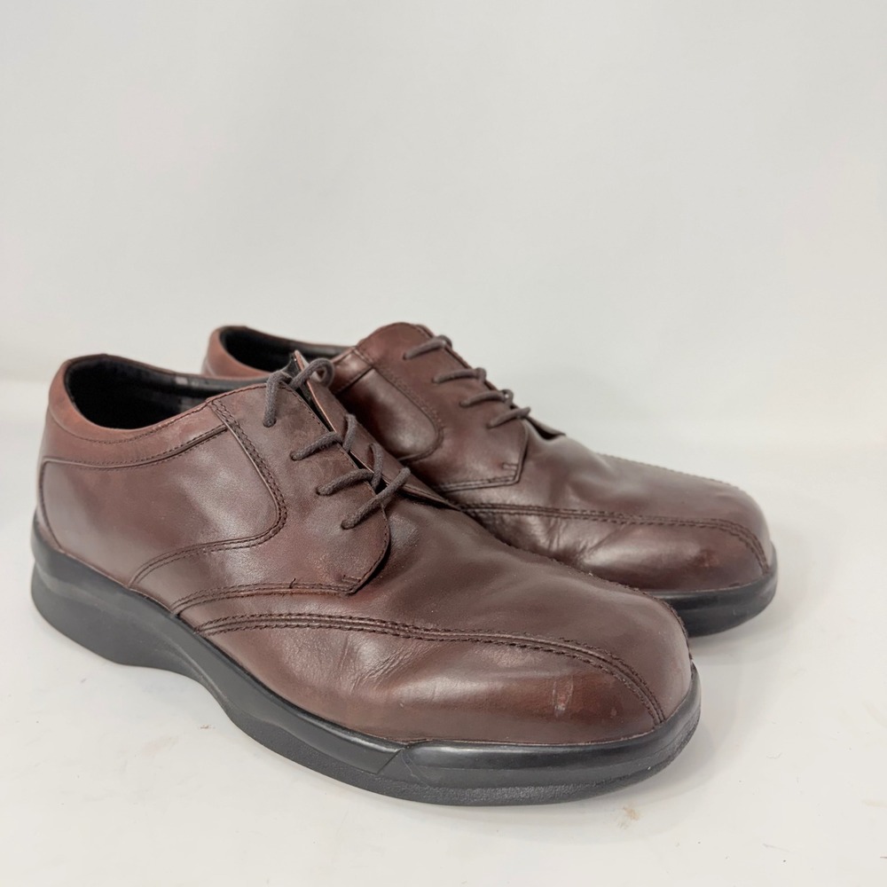 Apex B2060M Lexington Brown Leather Oxford Shoes Mens 13 X-Wide Orthopedic